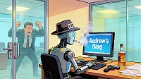 Robot writing blog